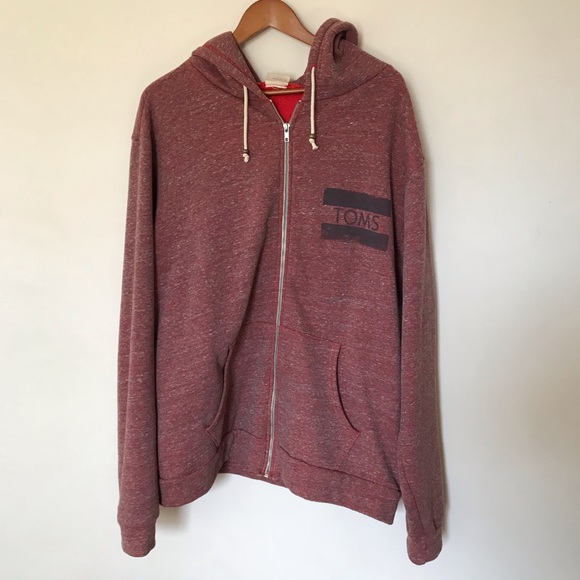 Toms Other - Toms super comfy red fleece hooded sweatshirt